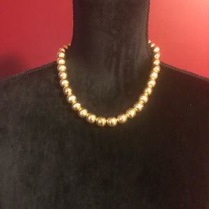 Gold beaded necklace